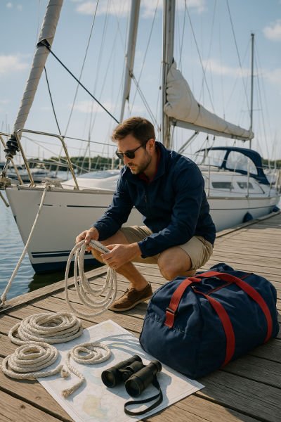 Vorbereitung für einen Segeltörn